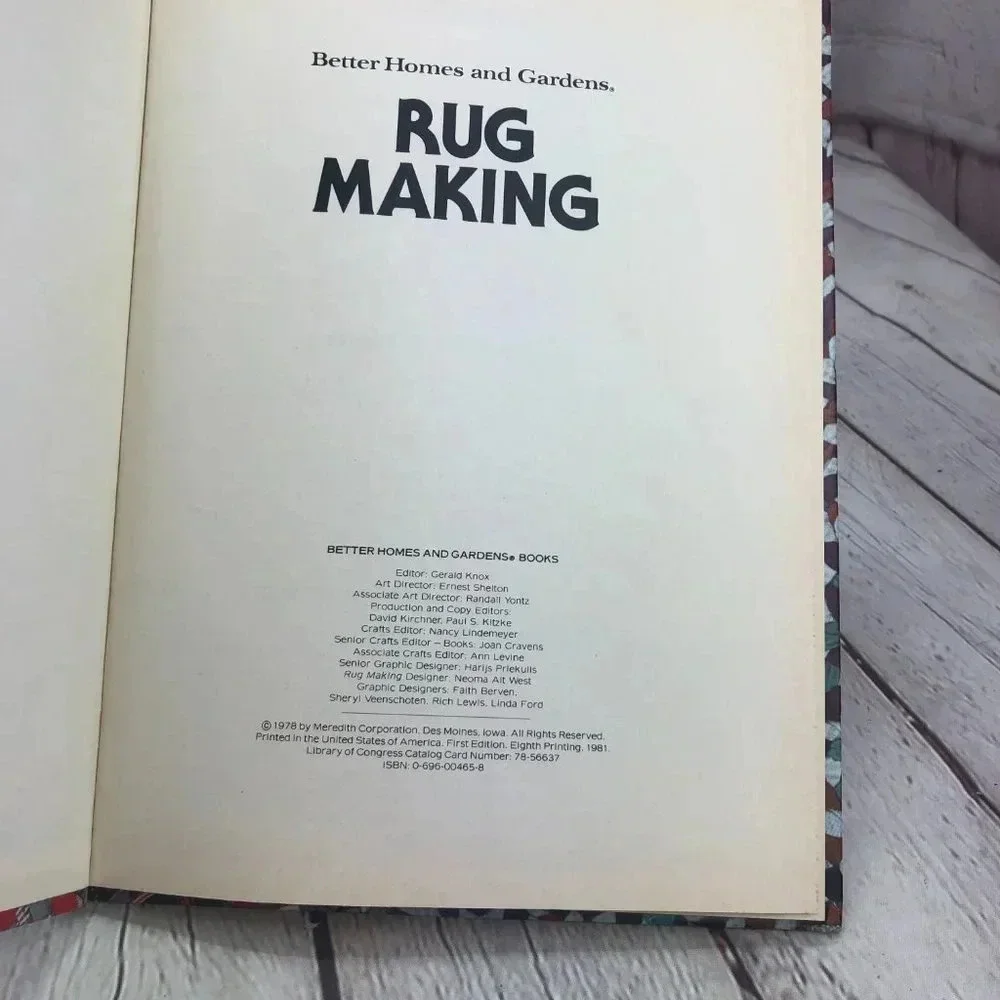 Vintage better homes & gardens rug making book 1981